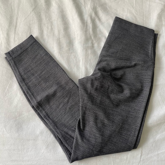NWOT Lululemon Align Pant Mini Heathered Herringbone Heathered Black 4 - Picture 6 of 10